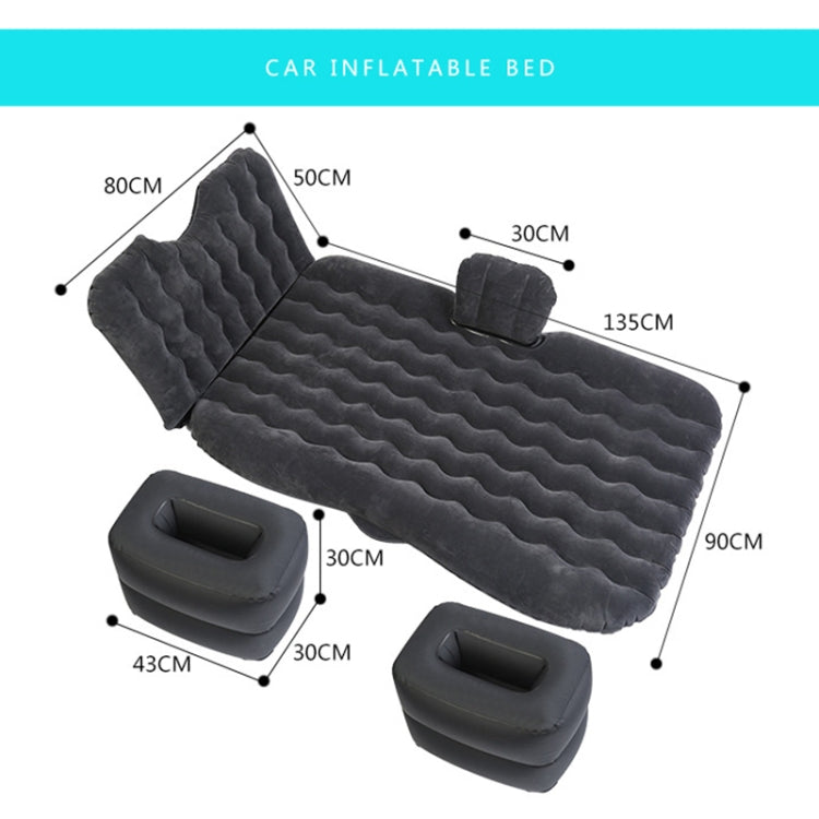 Universal Car Travel Inflatable Mattress Air Bed Camping Back Seat Couch, Size: 90 x 135cm(Grey)