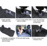 Universal Car Travel Inflatable Mattress Air Bed Camping Back Seat Couch, Size: 90 x 135cm(Grey)