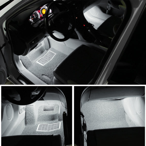 2 PCS DC12V / 1.5W / 6000K / 100LM Car Foot Nest Lights Footwell Lamp Seat Lamp 18LEDs SMD-3528 Lamps for Volkswagen(White Light)