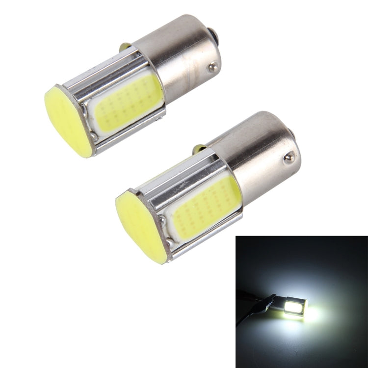2 PCS 1156/BA15S 5W 6000K 350lm 4 COB LEDs Canbus Car Brake Light Tail Light Bulb, DC 12V(White Light) - free shipping - PMC TechLife - Order now!