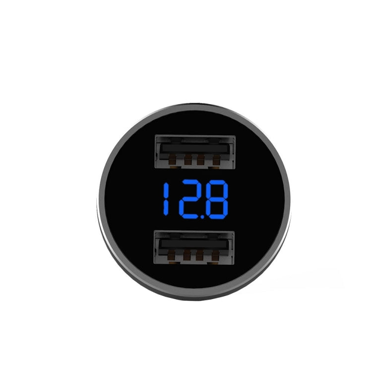 Mcdodo CC-3871 2-Ports USB LED Smart Digital Display Car Charger, For iPhone, iPad, Samsung, HTC, Sony, LG, Huawei, Lenovo, and other Smartphones or Tablet(Silver) - Car Charger by Mcdodo | Online Shopping South Africa | PMC Jewellery | Buy Now Pay Later Mobicred