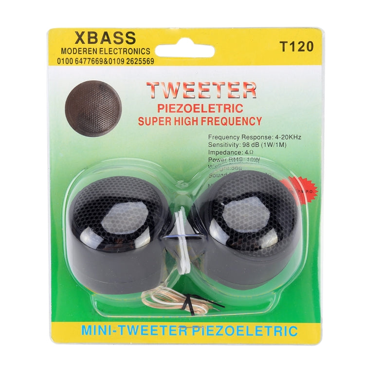 2 PCS T120 10W 98dB Car Dome Tweeter Audio Loudspeaker Treble Speaker - free shipping - PMC TechLife - Order now!