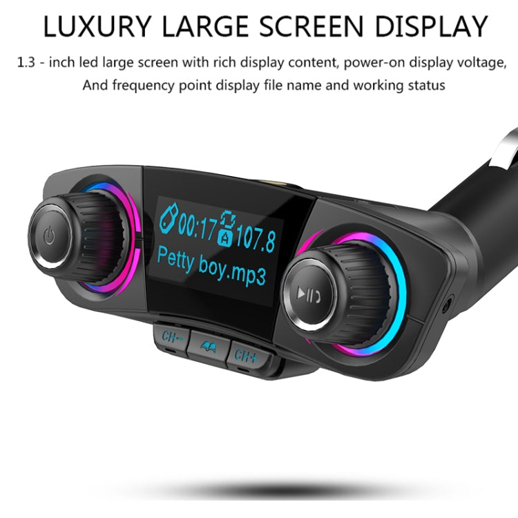 BT06 Dual USB Charging Smart Bluetooth 4.0 + EDR FM Transmitter MP3 Music Player Car Kit with 1.3 inch LED Screen, Support Bluetooth Call, TF Card & U Disk - free shipping - PMC TechLife - Order now!