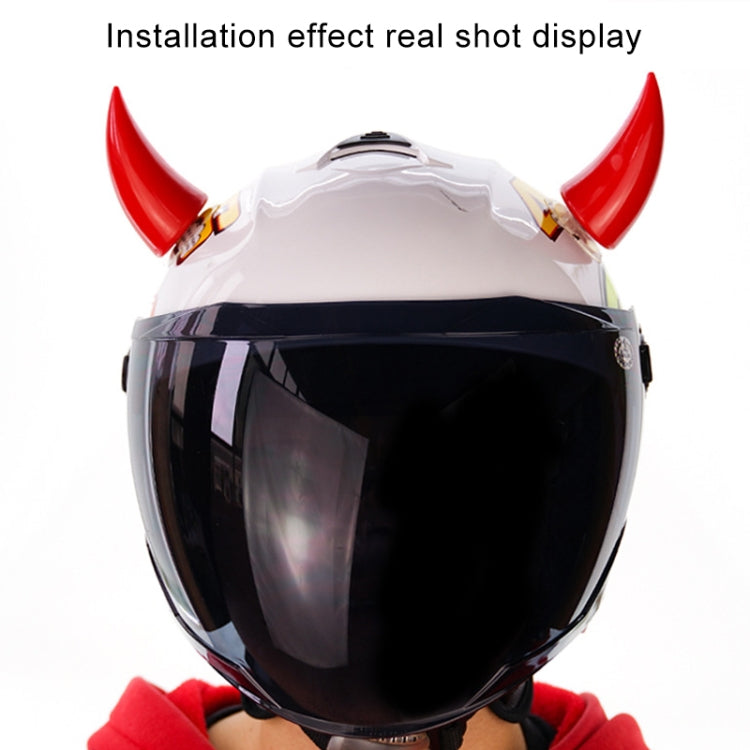 2 PCS Motorcycle Helmet Devil Decoration Motorbike Helmet Suction Cups Horns Decoration Headwear Sucker(Fluorescent Green) - Ornamental Parts by PMC TechLife | Online Shopping South Africa | PMC TechLife | Buy Now Pay Later Mobicred