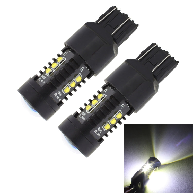 2 PCS MZ 10W 1080LM 5500K 7443 12 XB-D LED Car Reverse Lights T20 Tail Backup Lamps Car Tail Parking DRL Brake Parking Lights, DC 12-24V(White Light) - free shipping - PMC Jewellery - Order now!