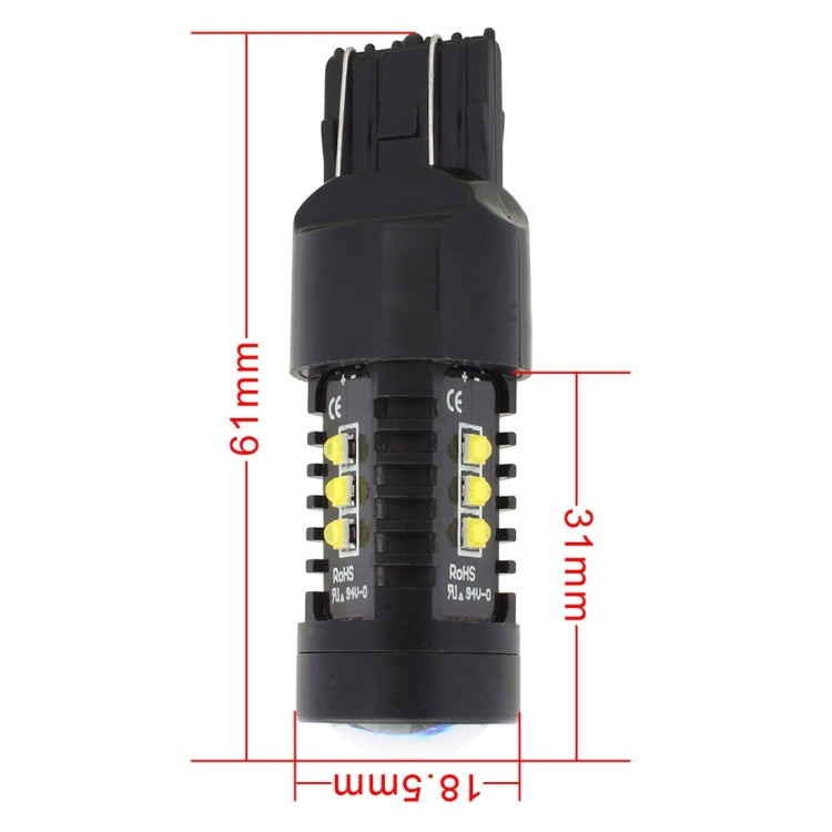 2 PCS MZ 10W 1080LM 5500K 7443 12 XB-D LED Car Reverse Lights T20 Tail Backup Lamps Car Tail Parking DRL Brake Parking Lights, DC 12-24V(White Light) - free shipping - PMC Jewellery - Order now!