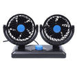HUXIN HX-T303 6.5W 360 Degree Adjustable Rotation Two Head Low Noise Mini Electric Car Fan, DC12V - Heating & Fans by PMC TechLife | Online Shopping South Africa | PMC TechLife