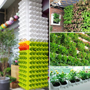 Plant Wall Vertical Indoor and Outdoor Balcony Wall-mounted Flower Pots Creative Combination of Resin Plastic Flower Pots with Removable Pot(Red)