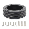 Car Hub for 6-Hole to 3-Hole Steering Wheel Adapter Boss Kit Steering Wheel Spacer Bolts (Black) - free shipping - PMC TechLife - Order now!