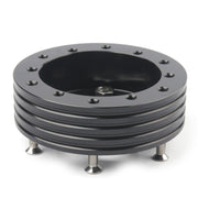 Car Hub for 6-Hole to 3-Hole Steering Wheel Adapter Boss Kit Steering Wheel Spacer Bolts (Black)