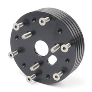 Car Hub for 6-Hole to 3-Hole Steering Wheel Adapter Boss Kit Steering Wheel Spacer Bolts (Black)