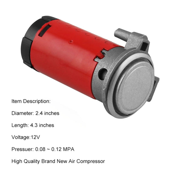 12V Portable Air Compressor for Air Horn Car Truck Vehicle