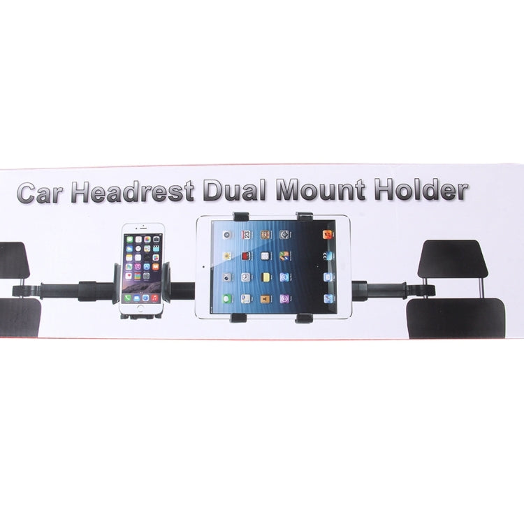 IMOUNT Car Headrest Mount 2 in 1 Car Back Seat Headrest Mount Tablet and Phone Holder with 360 Degree Adjustable Rotatio, For iPhone, Galaxy, Huawei, Xiaomi, Sony, LG, HTC, Google and other Smartphones, iPad, Tablet, Phone - Car Holders by PMC TechLife | Online Shopping South Africa | PMC TechLife