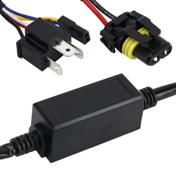 2 PCS DC 12V Universal H4 Bulb Harness Wiring Relay Harness Relay Wiring HID Relay Wiring Harness HID H4 Xenon Light System Relay Harness for Hi/Lo HID