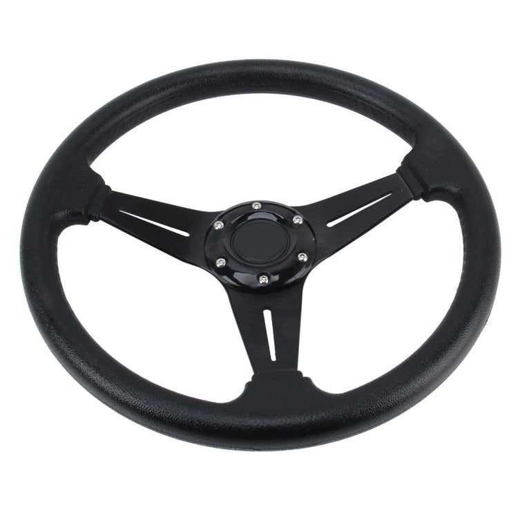 35cm PU Racing Sport Hand Wheel Car Modified Steering Wheel(Black) - Steering Wheel Accessories by PMC TechLife | Online Shopping South Africa | PMC TechLife | Buy Now Pay Later Mobicred