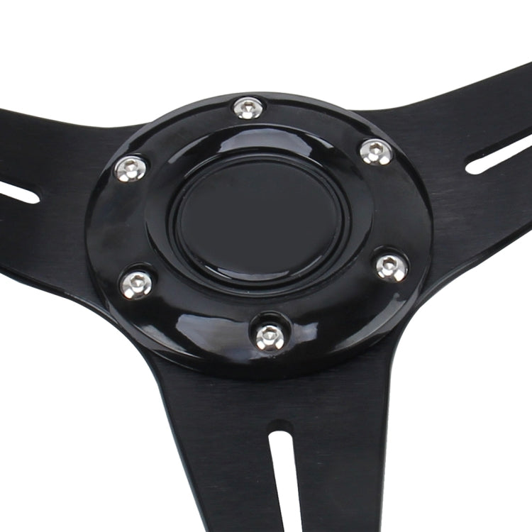 35cm PU Racing Sport Hand Wheel Car Modified Steering Wheel(Black) - Steering Wheel Accessories by PMC TechLife | Online Shopping South Africa | PMC TechLife | Buy Now Pay Later Mobicred