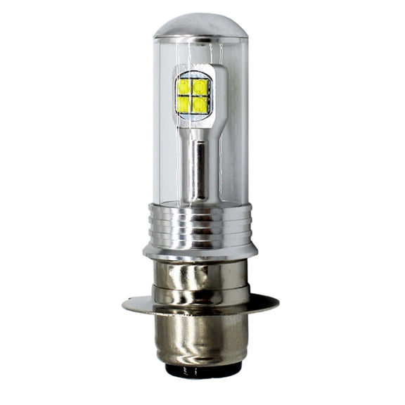 Motorcycle Headlights 750LM 6000K White H6M/P15D 40W 8-LED Bulbs, DC 12-24V