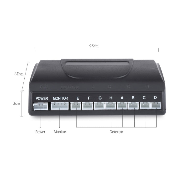 PZ-300-8 Car Parking Reversing Buzzer LED Monitor Parking Alarm Assistance System with 4*7m Front Sensors and 4*2.5m Rear Sensors - free shipping - PMC TechLife - Order now!