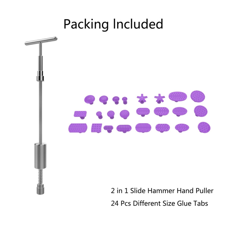 Auto Repair Body Tool Kit PDR Dent Paintless Repair Tools Dent Puller Slide Hammer Reverse Hammer Aluminum Suction Cups for Dent - Sheet Metal Tools by PMC TechLife | Online Shopping South Africa | PMC TechLife