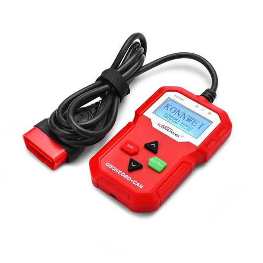 KONNWEI KW590 Mini OBDII Car Auto Diagnostic Scan Tools Auto Scan Adapter Scan Tool (Can Only Detect 12V Gasoline Car)(Red) - free shipping - PMC Jewellery - Order now!