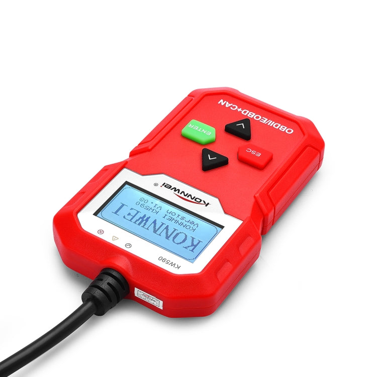 KONNWEI KW590 Mini OBDII Car Auto Diagnostic Scan Tools Auto Scan Adapter Scan Tool (Can Only Detect 12V Gasoline Car)(Red) - free shipping - PMC TechLife - Order now!