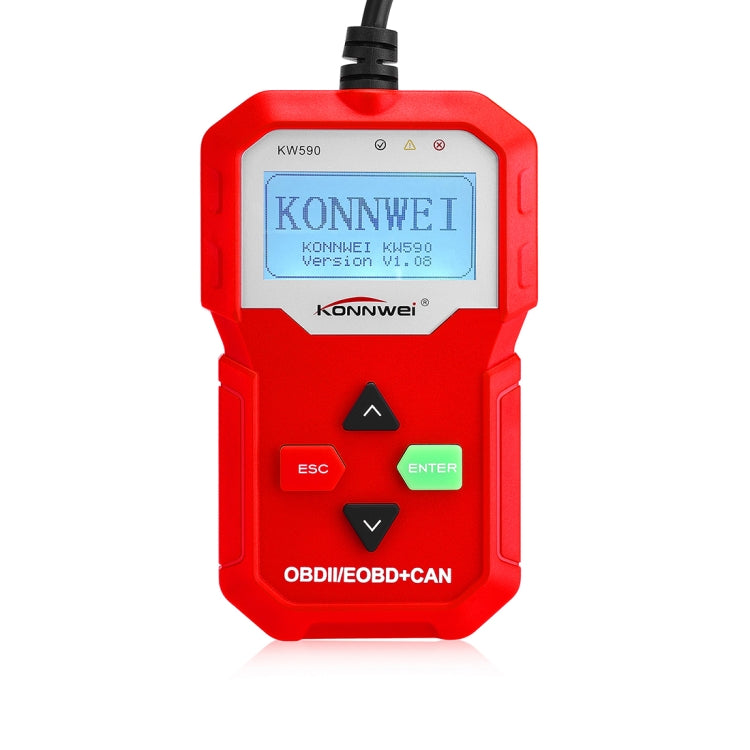 KONNWEI KW590 Mini OBDII Car Auto Diagnostic Scan Tools Auto Scan Adapter Scan Tool (Can Only Detect 12V Gasoline Car)(Red) - free shipping - PMC TechLife - Order now!