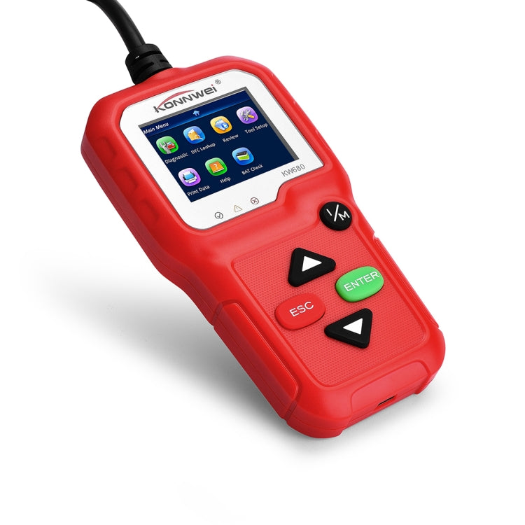 KONNWEI KW680 Mini OBDII Car Auto Diagnostic Scan Tools  Auto Scan Adapter Scan Tool (Can Detect Battery and Voltage, Only Detect 12V Gasoline Car)(Red) - free shipping - PMC TechLife - Order now!