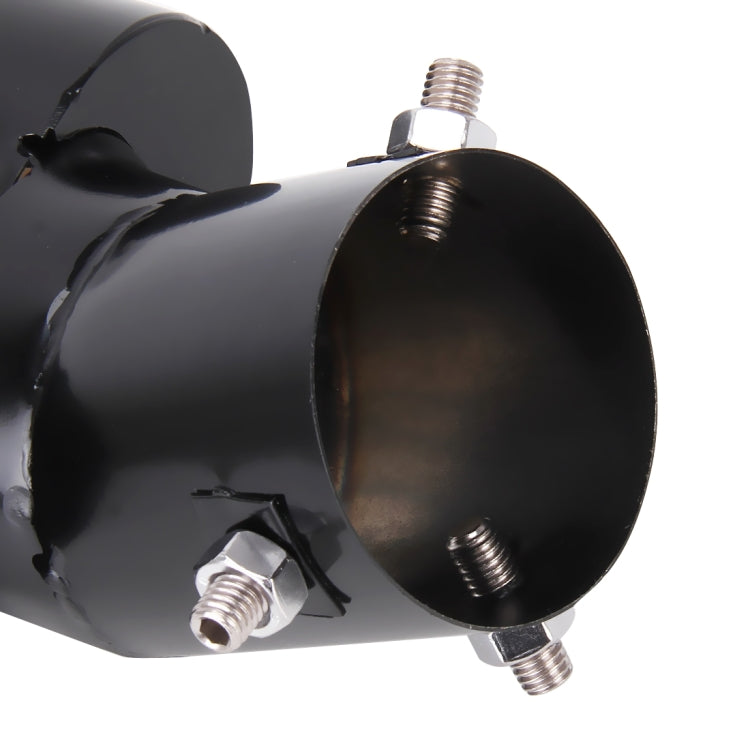 Universal Car Styling Stainless Steel Curved Double Outlets Exhaust Tail Muffler Tip Pipe(Black) - Exhaust Pipes by PMC TechLife | Online Shopping South Africa | PMC TechLife