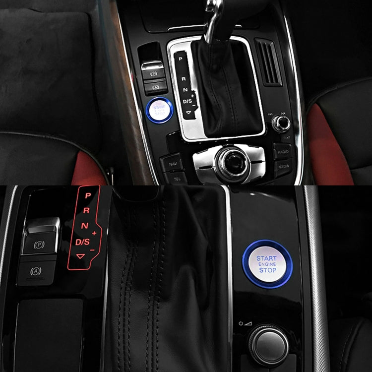 Car Engine Start Key Push Button Ring Trim Aluminum Alloy Sticker Decoration for Audi(Blue) - free shipping - PMC TechLife - Order now!