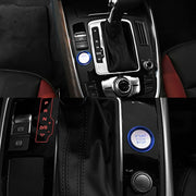 Car Engine Start Key Push Button Ring Trim Aluminum Alloy Sticker Decoration for Audi(Blue)