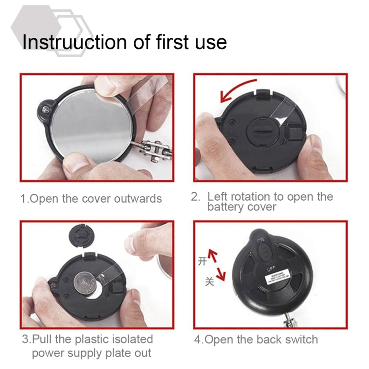 Retractable Vehicle Car Chassis Inspection Mirror with 3 PCS 5mm LED Lights, Mirror Diameter: 82mm, Max Expanding Length: 760mm - free shipping - PMC TechLife - Order now!