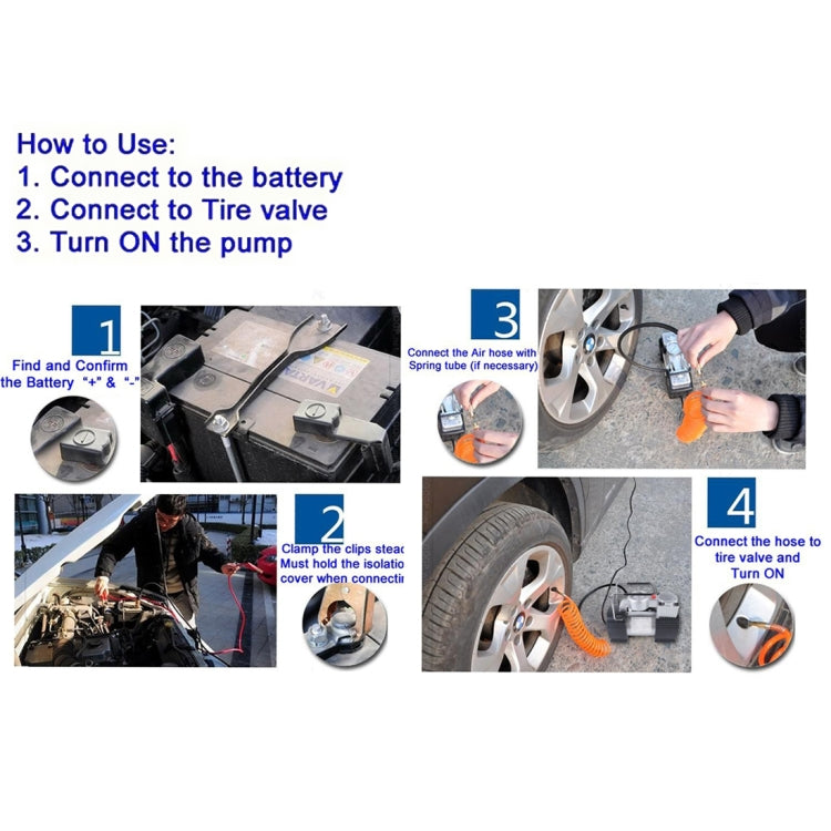 Portable 4X4 Heavy Duty Air Compressor 12V 150PSI 35LPM Pump Tire Inflatable Pump Car Tool with Working Light for Outdoor Emergency - Inflatable Pump by PMC TechLife | Online Shopping South Africa | PMC TechLife