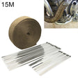 15m Titanium Gold Exhaust Wrap Auto Motor Exhaust Heat Shield Wrap Heat Resistant Wrap - free shipping - PMC TechLife - Order now!