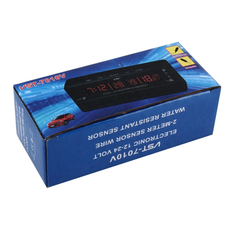 Digital Car Thermometer Voltage Meter Luminous Clock Tester Detector Multi-function Car Digital Clock with Thermometer and Automotive Voltmeter - Clocks & Car Meters by PMC Jewellery | Online Shopping South Africa | PMC Jewellery | Buy Now Pay Later Mobicred