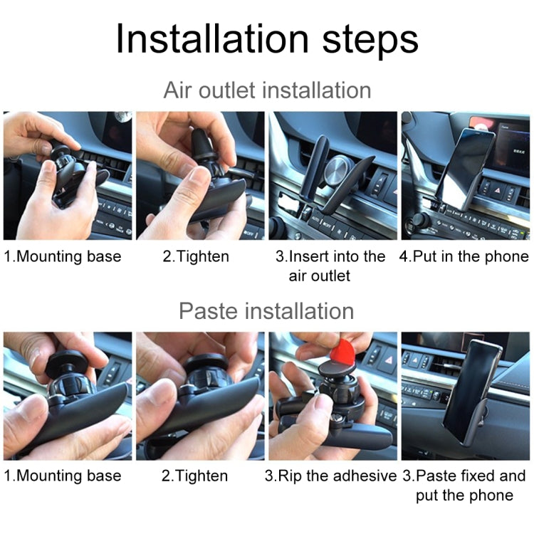 Universal Car Air Vent Mount Phone Holder Stand, Clip Width: 6-8.5cm, For iPhone, Galaxy, Sony, Lenovo, HTC, Huawei and other Smartphones (Blue)
