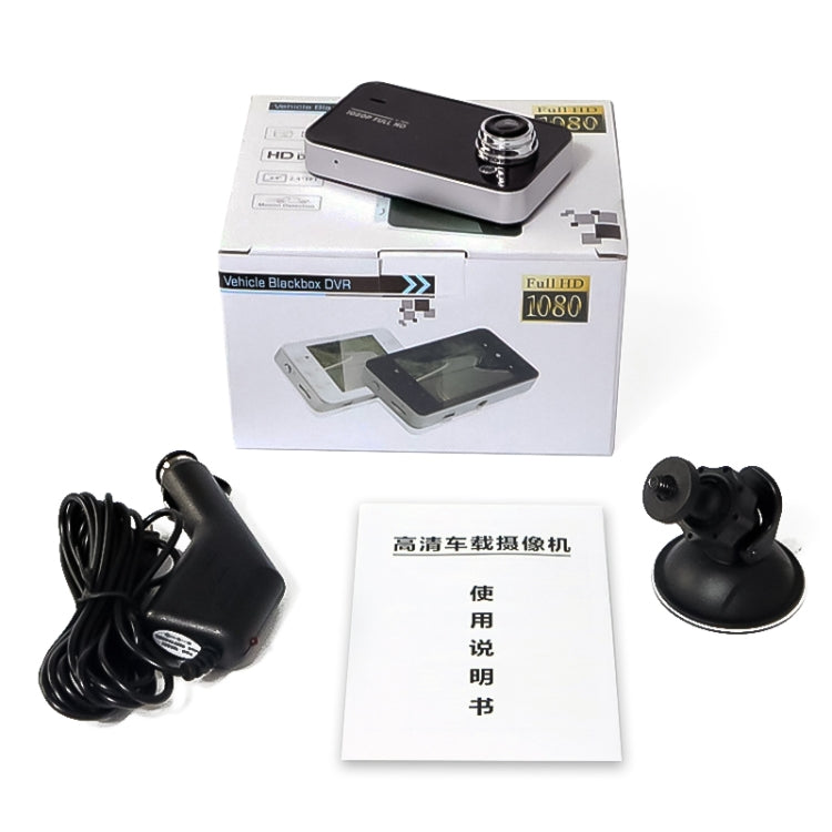 K6000 2.3 inch 140 Degrees Wide Angle Full HD 720P Video Car DVR, Support TF Card (32GB Max) / Motion Detection, with 2 Night Vision Fill Lights