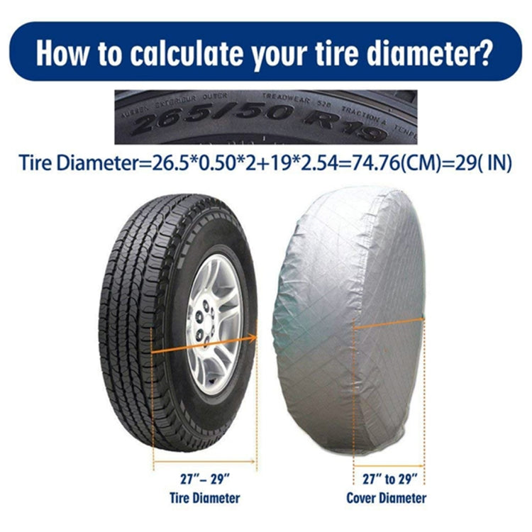 4 PCS Car Auto Wheel Tire Covers, Suitable for The Tire up to 29 inch - free shipping - PMC Jewellery - Order now!