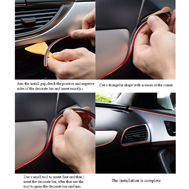 5m Flexible Trim For DIY Automobile Car Interior Moulding Trim Decorative Line Strip with Film Scraper(Purple) - free shipping - PMC TechLife - Order now!