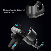 Litchi Texture Gravity Car Mount Phone Holder (Black)