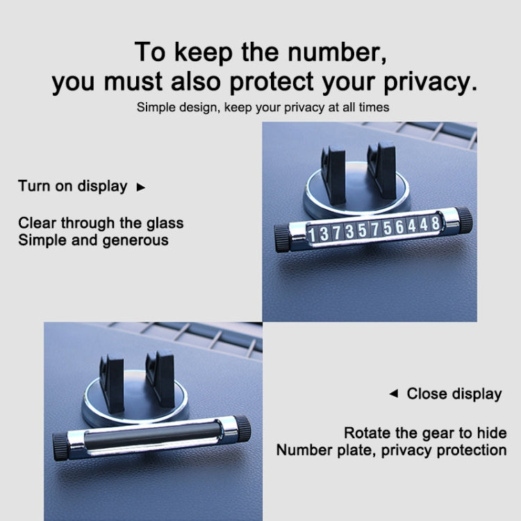 Multi-function Car Instrument Panel Mobile Phone Holder Temporary Parking Card(Gold) - Car Holders by PMC TechLife | Online Shopping South Africa | PMC TechLife