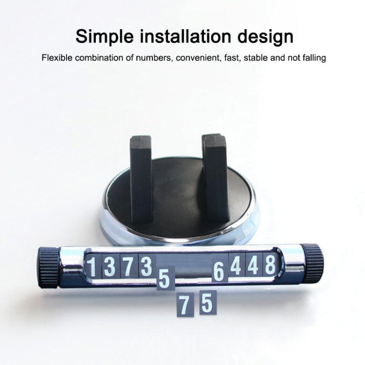 Multi-function Car Instrument Panel Mobile Phone Holder Temporary Parking Card(Gold) - Car Holders by PMC TechLife | Online Shopping South Africa | PMC TechLife