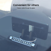 Multi-function Car Instrument Panel Mobile Phone Holder Temporary Parking Card(Gold)