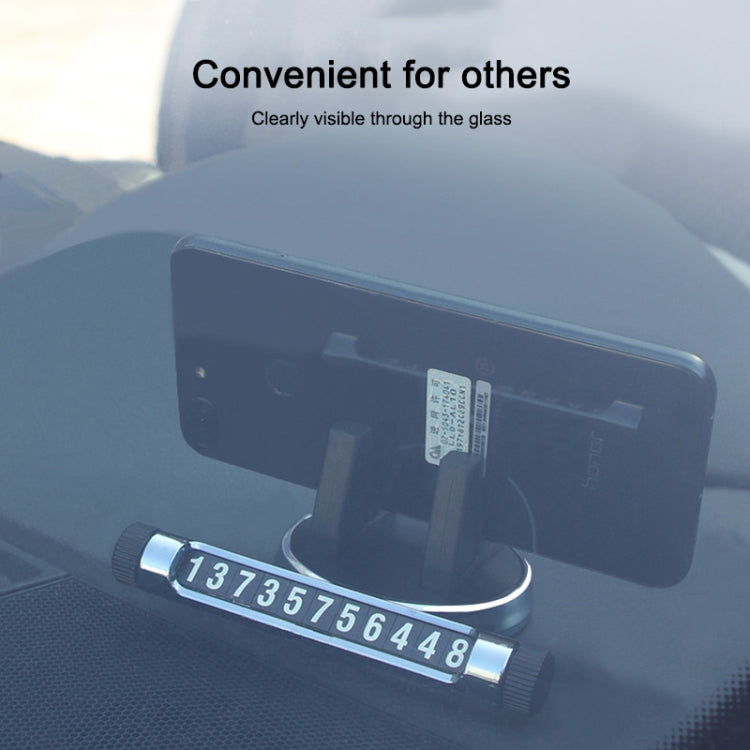 Multi-function Car Instrument Panel Mobile Phone Holder Temporary Parking Card(Blue)