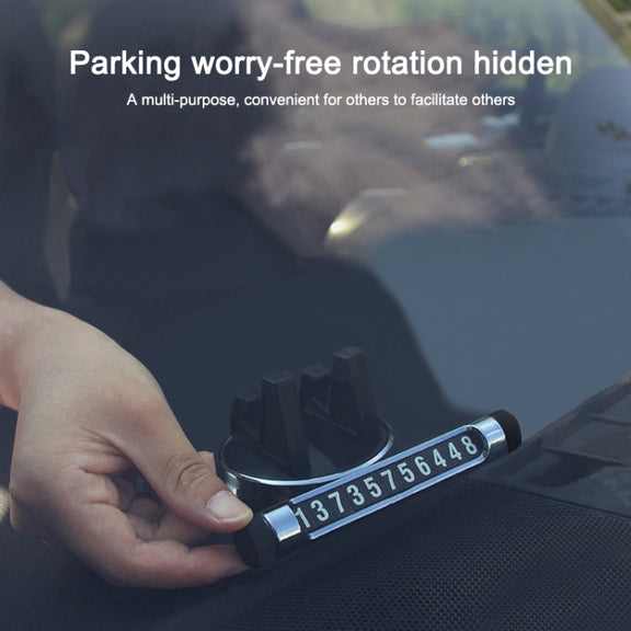 Multi-function Car Instrument Panel Mobile Phone Holder Temporary Parking Card(Red)