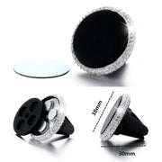 Car Diamond Magnetic Air Outlet Mobile Phone Holder (Colourful White)