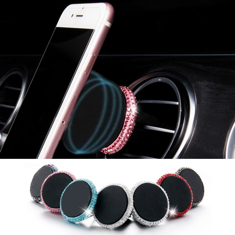 Car Diamond Magnetic Air Outlet Mobile Phone Holder(White)
