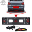 PZ300L Europe Car License Plate Frame Parking Sensors Reversing Radar with 3 Radar Detector - Rear View Cameras by PMC TechLife | Online Shopping South Africa | PMC TechLife