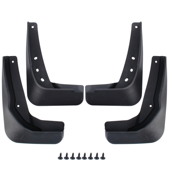 4 PCS Car Auto Semi-Rigid PVC Splash Flaps Mudguards Fender Guard for Audi A3 Sedan 2014
