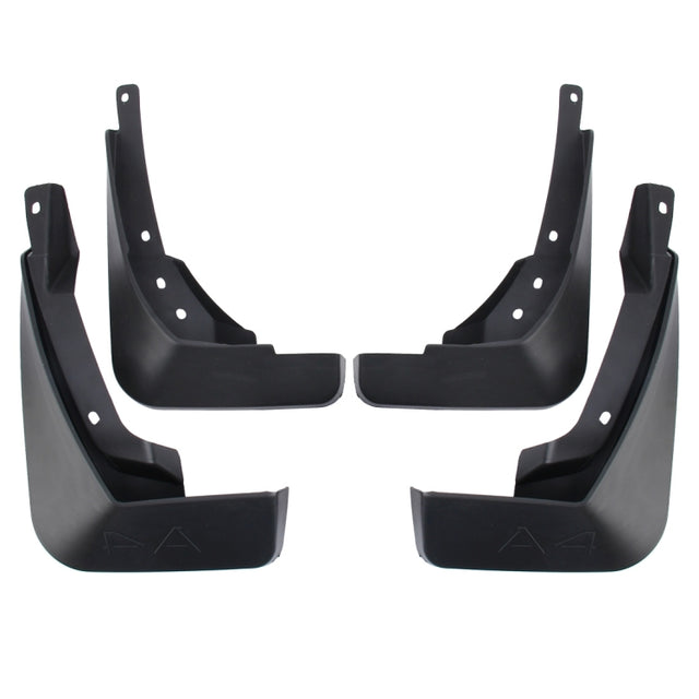 4 PCS Car Auto Semi-Rigid PVC Splash Flaps Mudguards Fender Guard for Audi A4L 2016 Version