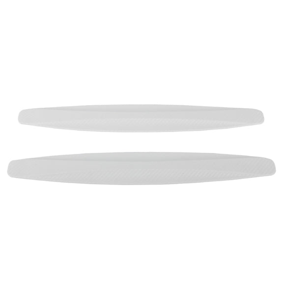 2 PCS Universal Car Body Carbon Fiber Bumper Guard Protector Sticker/Car Crash Bar Bumper Strips /Car Crash Strips/Anti-rub Strips/Anti-rub Bar(White)